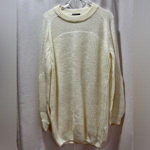 MOTF Wool and Mohair Raglan Sleeve Sweater Dress